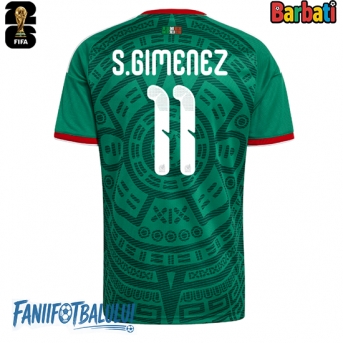 Mexic Santiago Gimenez #11 Tricou Fotbal Replică Mondial 2026 Barbati Acasa